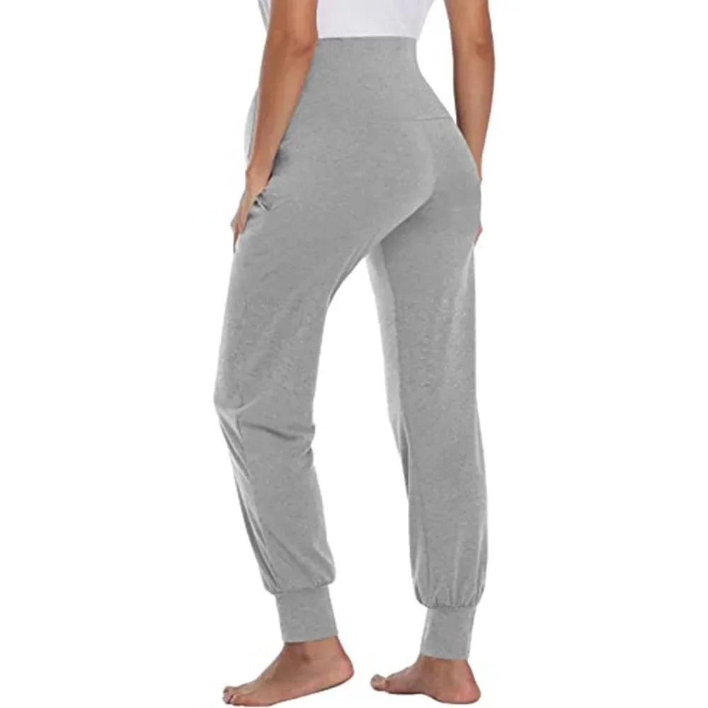 Dehnbare Jogginghose für Schwangere Frauen mit Taschen