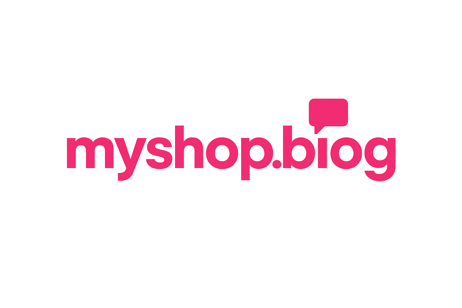 Logo myshop.blog in kräftigen pink
