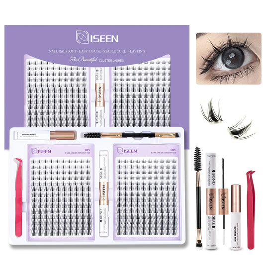 Natürliche lange Wimpern, Einzelne Wimpern, Wimpernverlängerung mit gemischter Länge DIY Wimpern