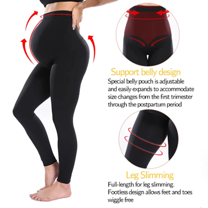 Umstandsleggings für Schwanger Frauen mit hoher Taille,