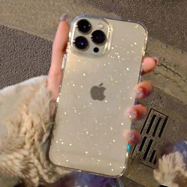 Luxus Glitzer Bling Handyhülle Für IPhone  11-16, 11-16 Pro, 11-16 Pro Max,  X, XR, XS, 7-8 Plus Stoßfest Transparent, Weiche Abdeckung