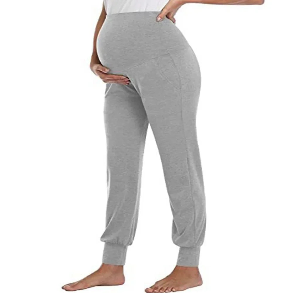Dehnbare Jogginghose für Schwangere Frauen mit Taschen