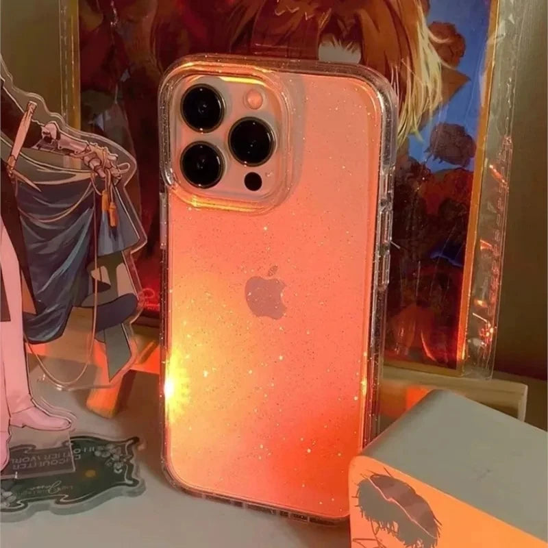 Luxus Glitzer Bling Handyhülle Für IPhone  11-16, 11-16 Pro, 11-16 Pro Max,  X, XR, XS, 7-8 Plus Stoßfest Transparent, Weiche Abdeckung