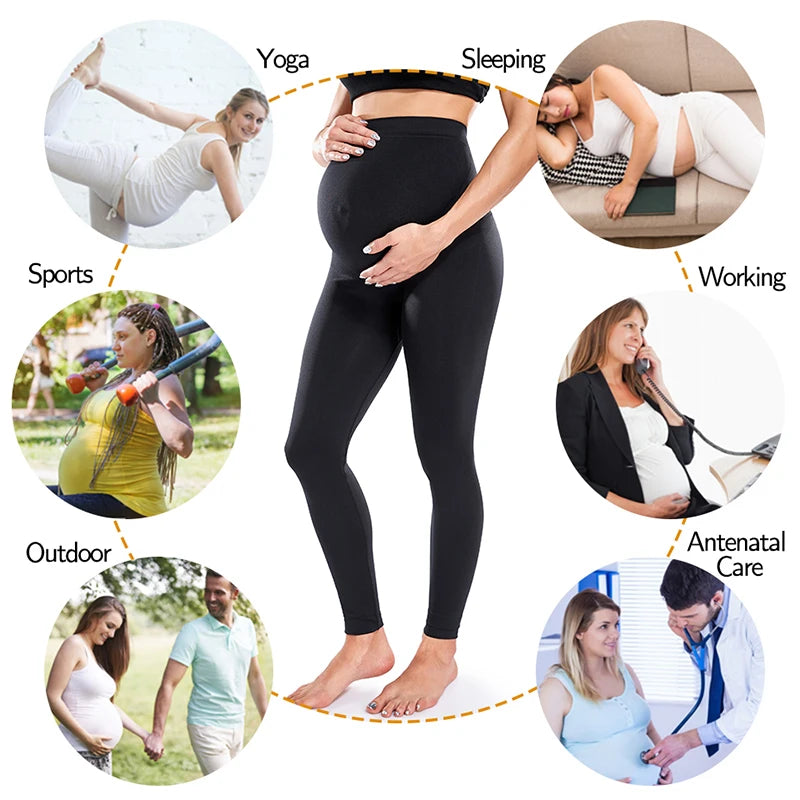 Umstandsleggings für Schwanger Frauen mit hoher Taille,