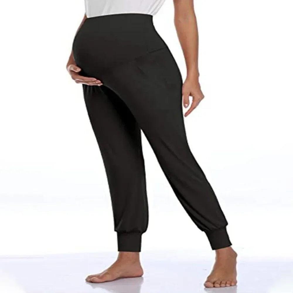 Dehnbare Jogginghose für Schwangere Frauen mit Taschen