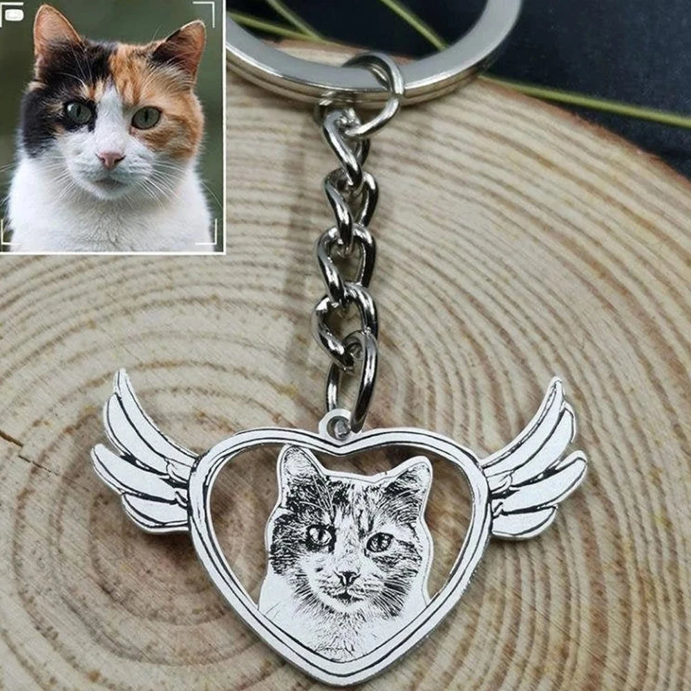 Personalisierter Haustierschlüsselanhänger.